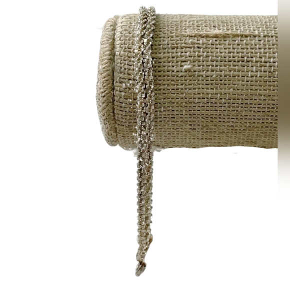 MILOR ITALY DOUBLE POPCORN CHAIN BRACELET 924 STERLING SILVER 5mm 8" 6.8g - Picture 5 of 7